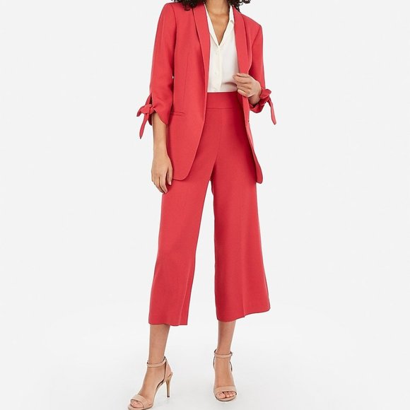 Express Pants - Express High Waisted Cropped Culottes